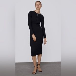 Zara RIBBED SOFT DRESS